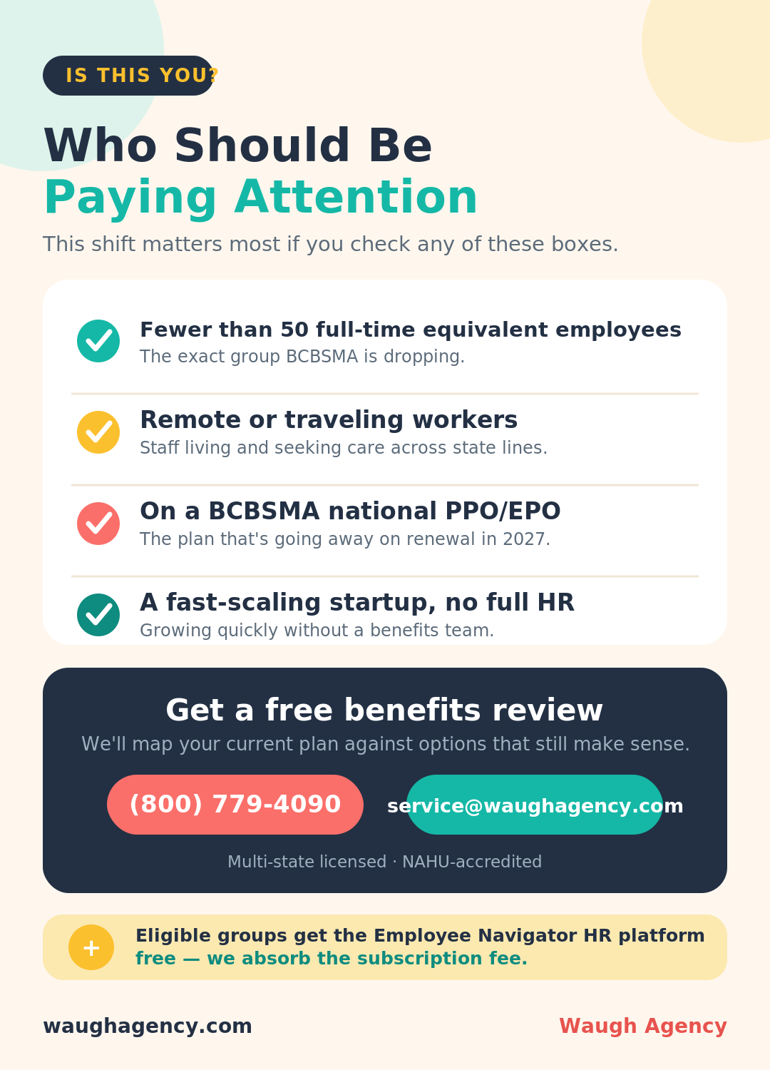 A Self Funded Health Plan can make financial sense for employers down to 2 lives Small employers under 50 FTEs should pay attention and consider a self funded health plan